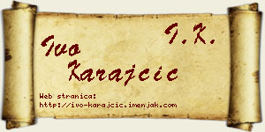 Ivo Karajčić vizit kartica